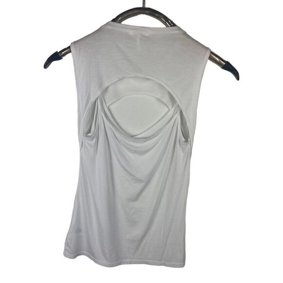Revolve LA Made Micromodal Supima Cotton White Athleisure Active Tank Top Sz XS - Picture 2 of 8